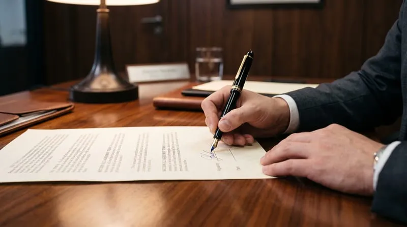 Photograph for the partnership agreement article